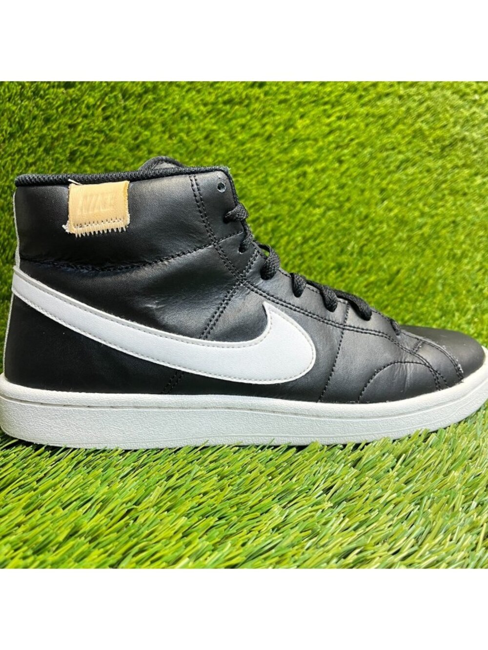 Nike Court Royale 2 Mid Mens Size 8 Black Gold White Athletic Shoes Sneakers